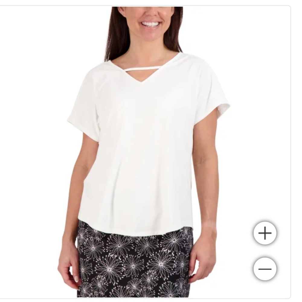NWT Tranquility by Colorado Clothing Ladies' White V-neck Top